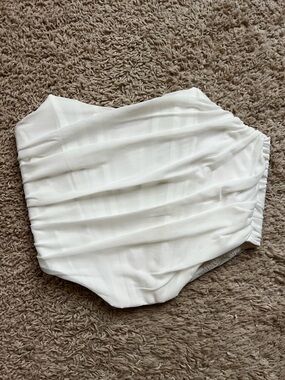 White Ruched corset Top